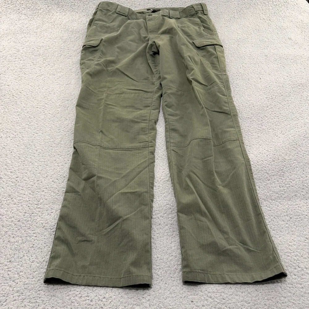 5.11 Tactical Cargo Pants Mens 42x36 Green Ripstop Straight Leg Utility Workwear